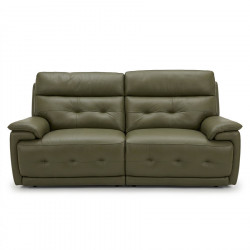 Melbourne 3 Seater Electric Leather Olive